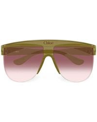 Chloé - Explorer Geometric-Frame Sunglasses - Lyst
