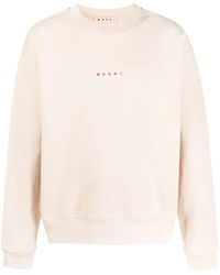 Marni - Logo-Print Crew-Neck Sweatshirt - Lyst