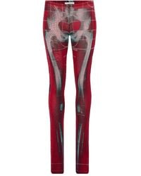 Jean Paul Gaultier - Mesh Graphic-Print Trousers - Lyst