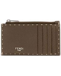 Fendi - Portacarte Con Placca Logo - Lyst