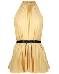 Ellery - Top Plisado Con Cuello Halter - Lyst