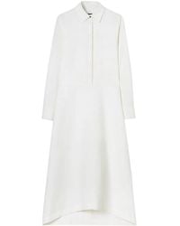 Jil Sander - Long-Sleeve Cotton Long Dress - Lyst