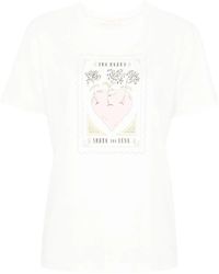 Twinset - Illustration-Print Cotton T-Shirt - Lyst