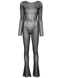 Dondup - Ribgebreide Jumpsuit Met Open Rug - Lyst