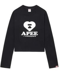 A Bathing Ape - Heart Logo-Print Top - Lyst