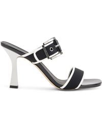 Michael Kors - Colby Buckle Leather Sandals - Lyst