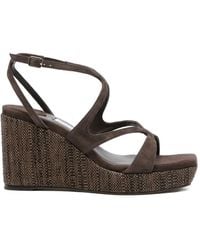 Jimmy Choo - Ayla Wedge-Heel Sandals - Lyst
