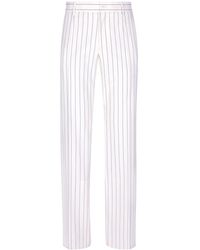 Dolce & Gabbana - Gestreifte Straight-Leg-Hose aus Wolle - Lyst