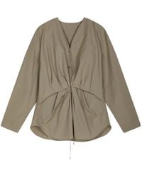 JNBY - Drawstring-Waist Draped Shirt - Lyst