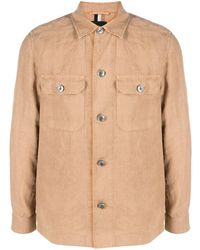 BOSS - Long-sleeved Linen Overshirt - Lyst