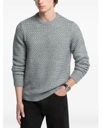 Michael Kors - Crosshatch Cotton Blend Sweater - Lyst