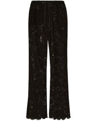 Dolce & Gabbana - Pantalon à empiècements en dentelle - Lyst