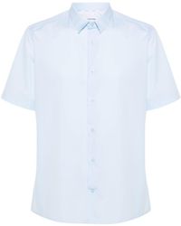 Calvin Klein - Monogram-embroidered Cotton Shirt - Lyst