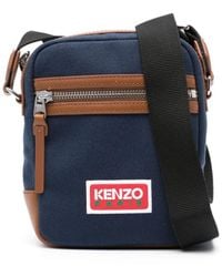 KENZO - Canvas-Kuriertasche mit Logo-Stickerei - Lyst