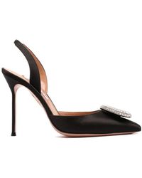 Aquazzura - Pointed-Toe Pumps With Crystal Embellishment - Lyst