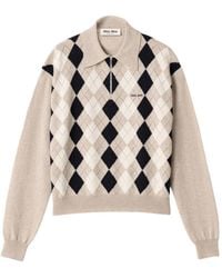 Miu Miu - Cashmere Polo Sweater - Lyst