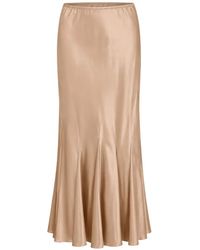 Fabiana Filippi - Satin-Finish Flared Maxi Skirt - Lyst