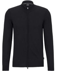 BOSS - Cardigan Con Zip - Lyst