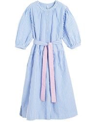Chinti & Parker - Striped-Pattern Belted Midi Dress - Lyst