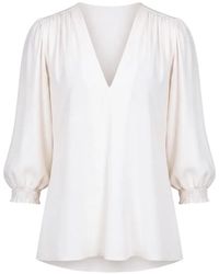 Seventy - V-Neck Gathered Blouse - Lyst