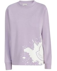 Moncler - Sweater Met Print En Lange Mouwen - Lyst