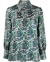 Alberto Biani - Paisley-print Silk Shirt - Lyst