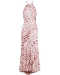 Roberto Cavalli - Robe Imprimée À Dos-Nu - Lyst