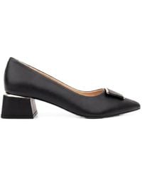 SERGIO MORETTI FIRENZE - Buckle-Detail Block-Heel Pumps - Lyst