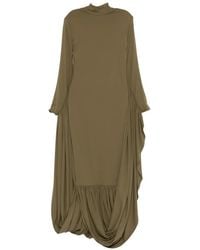 Jean Louis Sabaji - Long Sleeve Ruffled Maxi Dress - Lyst