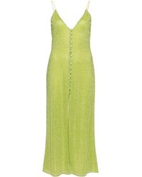 Oséree - Lime Lurex Midi Dress - Lyst