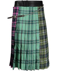 ANDERSSON BELL - Pleated Plaid-patterned Midi Skirt - Lyst
