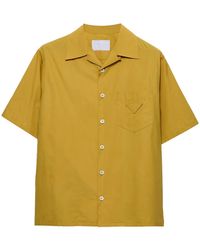 Prada - Mustard Poplin Shirt - Lyst