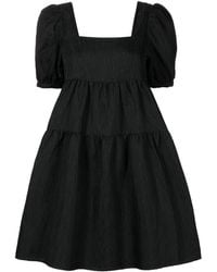 B+ AB - Mini-jurk Met Vierkante Hals - Lyst