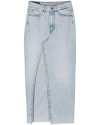 Dondup - High-rise Denim Maxi Skirt - Lyst