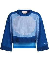 Marni - Intarsia-Knit Cotton Jumper - Lyst