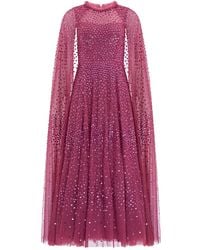 Needle & Thread - Dotted-Cape Maxi Dress - Lyst