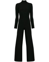 Norma Kamali - Crepe Wide-Leg Jumpsuit - Lyst