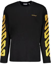 Off-White c/o Virgil Abloh - T-Shirt A Maniche Lunghe Con Logo - Lyst
