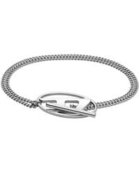 DIESEL - Dx1535040 Oval D-Plaque Bracelet - Lyst