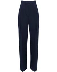 Victoria Beckham - Pressed-crease Concealed-fastening Tailored Trousers - Lyst