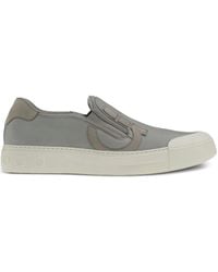 Ferragamo - Ferragamo Marino Gancini-Logo Slip-On Loafers - Lyst