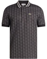Lacoste - Polo con monograma en jacquard - Lyst