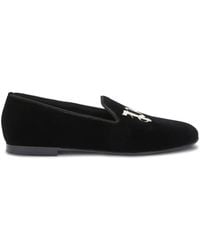 Palm Angels - Monogram-Embroidered Suede Loafers - Lyst