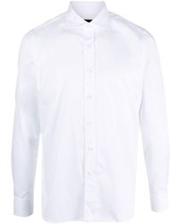 Tagliatore - Cutaway-collar Cotton Shirt - Lyst