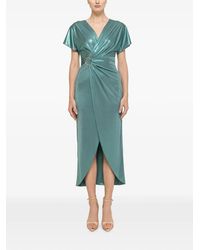 Nissa - Robe Mi-Longue À Détails Métallisés - Lyst