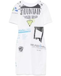 Marine Serre - Graphic T-Shirt Mini Dress - Lyst