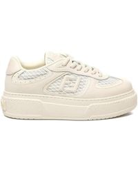 Fendi - Match Logo-Plaque Low-Top Sneakers - Lyst