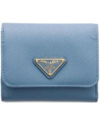 Prada - Kleines Portemonnaie Mit Triangel-Logo - Lyst