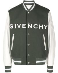Givenchy - Logo-Embroidered Button-Up Varsity Jacket - Lyst