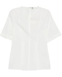 TOTEME - Bluse Mit V-Ausschnitt - Lyst